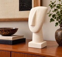 Sculpture vintage représentant une tête de femme des Cyclades, réalisée par Dimitrios A. Gaitanis, vers 197