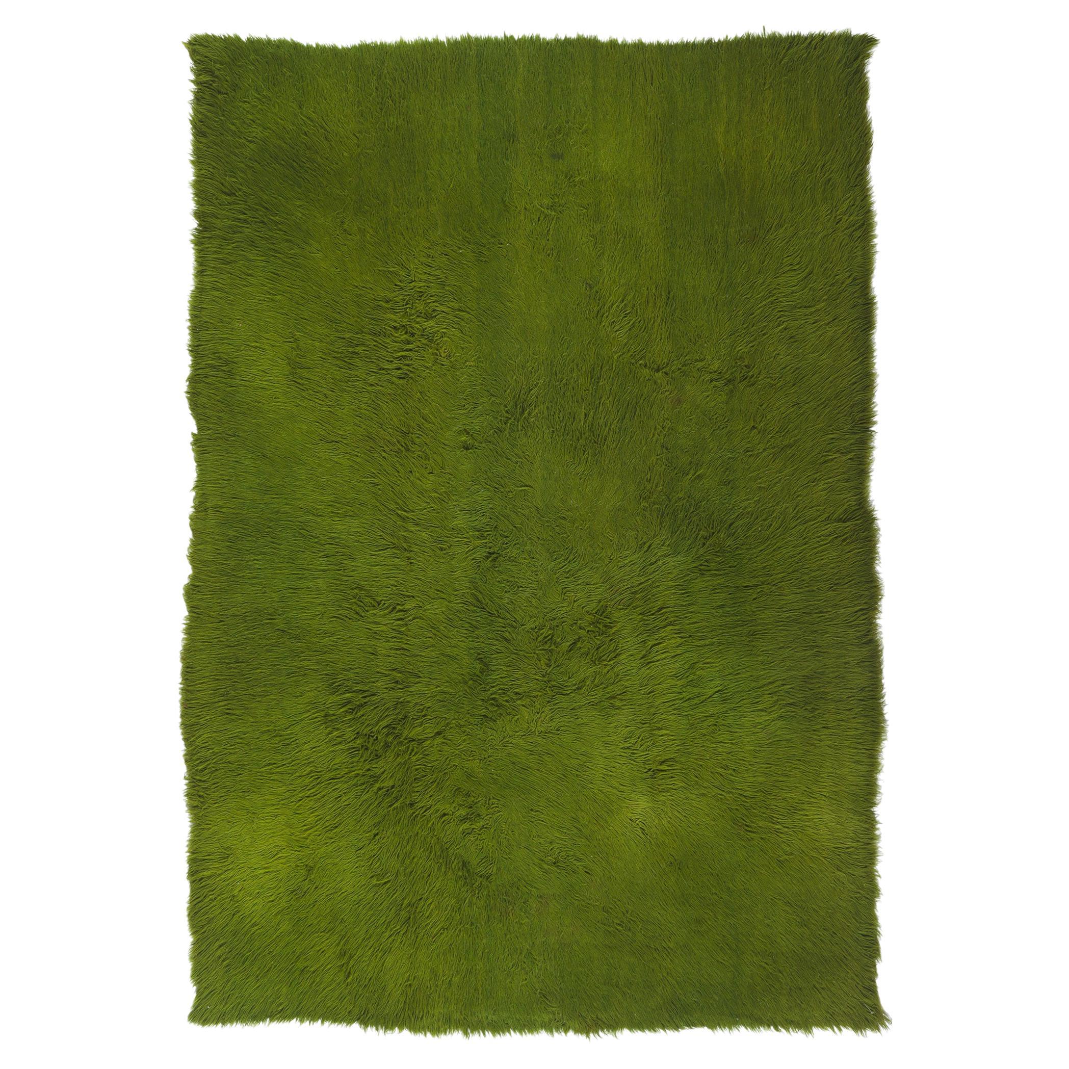 Greek Orange Greek Shag rug at 1stDibs