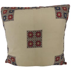Vintage Greek Isle Embroidered Decorative Pillow