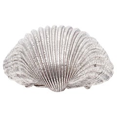 Vintage Greek Lalaounis Sterling Silver Figural Scallop Sea Shell Paperweight