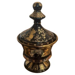 Candy Storage-Schale mit griechischem Motiv, Vintage