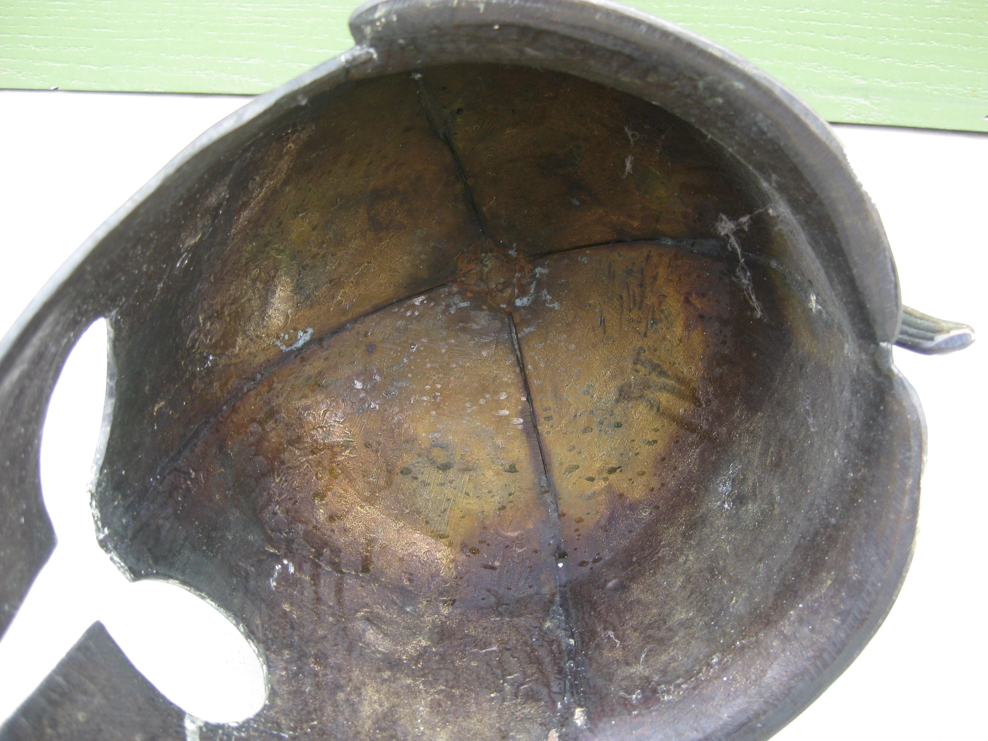 Vintage Greek Roman Decorative Full Size Bronze Handmade Display Helmet Model For Sale 10
