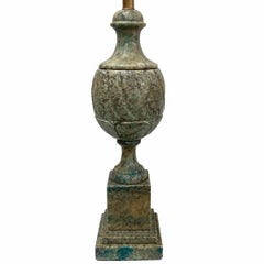Vintage Green Alabaster Lamp