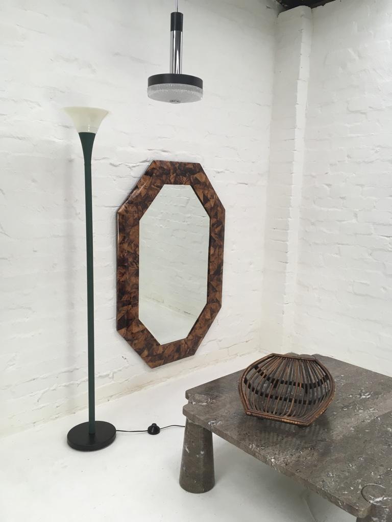 Late 20th Century Vintage Green and Black IKEA 1980s Torchiere Floor Lamp For Sale