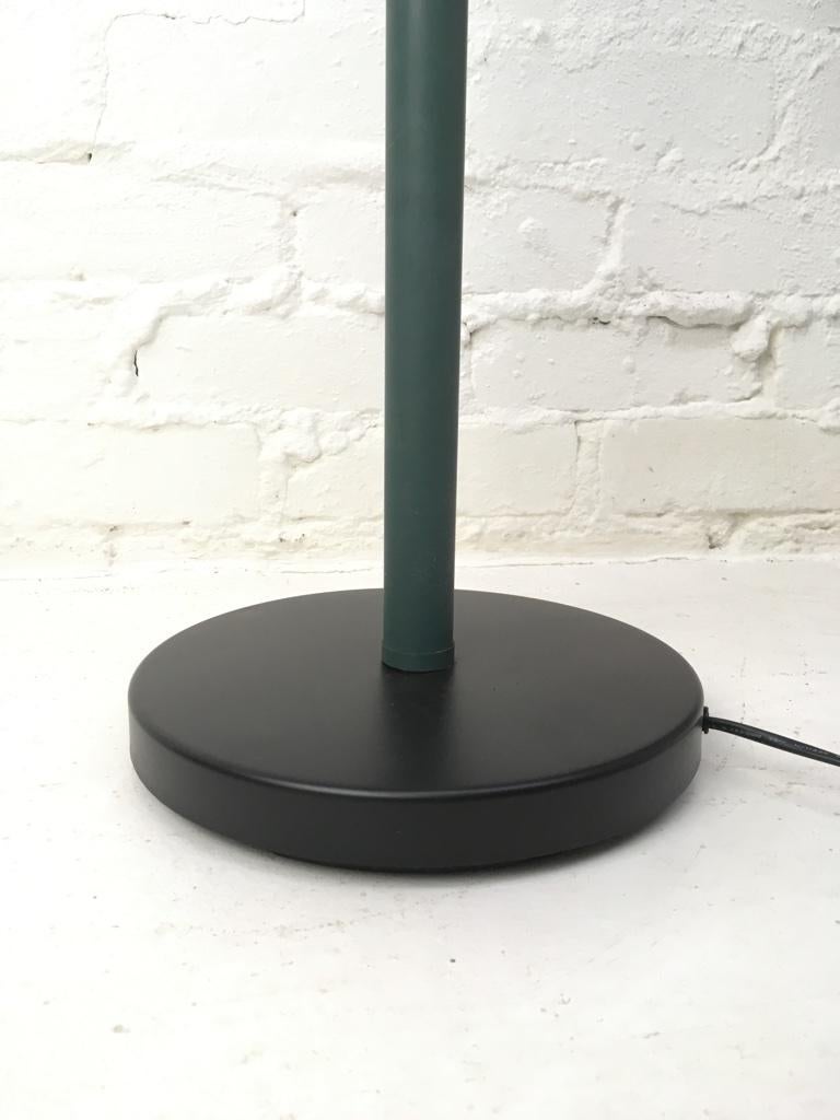 Post-Modern Vintage Green and Black IKEA 1980s Torchiere Floor Lamp For Sale