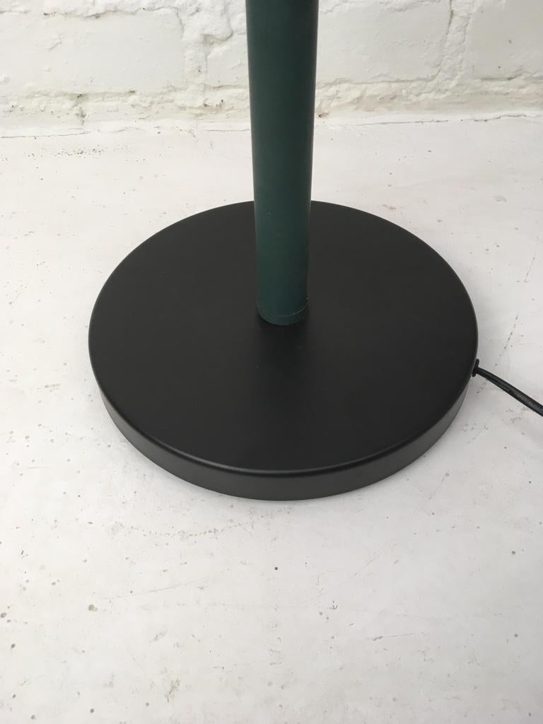 Swedish Vintage Green and Black IKEA 1980s Torchiere Floor Lamp For Sale