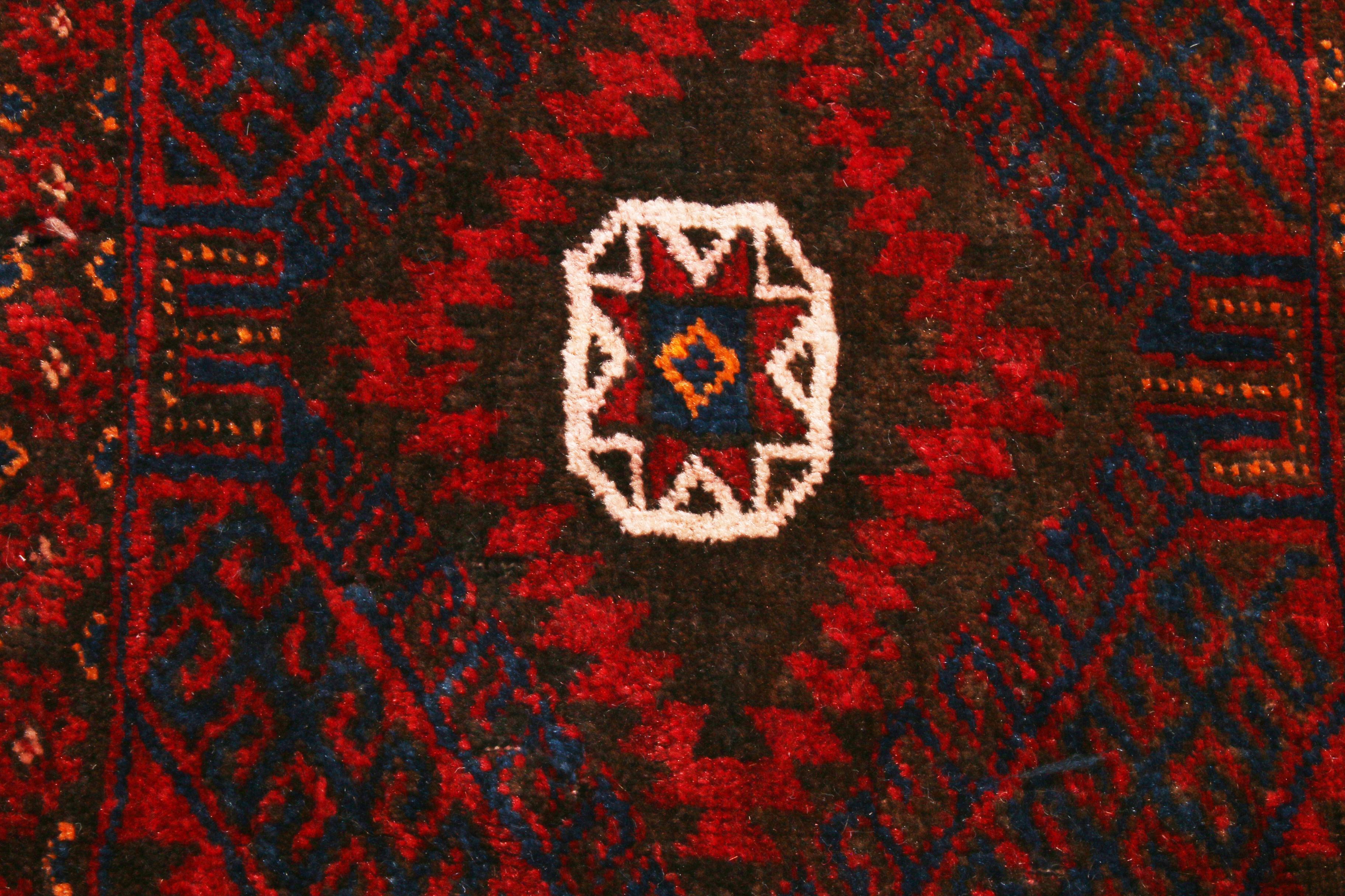 Vintage Green and Red Persian Wool Rug by Rug & Kilim In Good Condition For Sale In Long Island City, NY