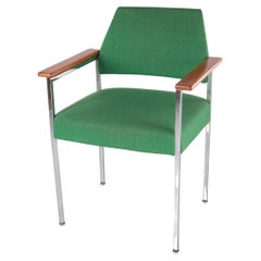 Vintage Green Armrest Chair/Office Chair, 60s