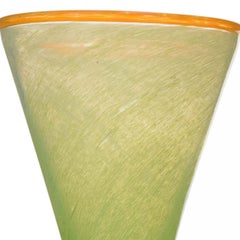 Vintage Green Art Glass Vase