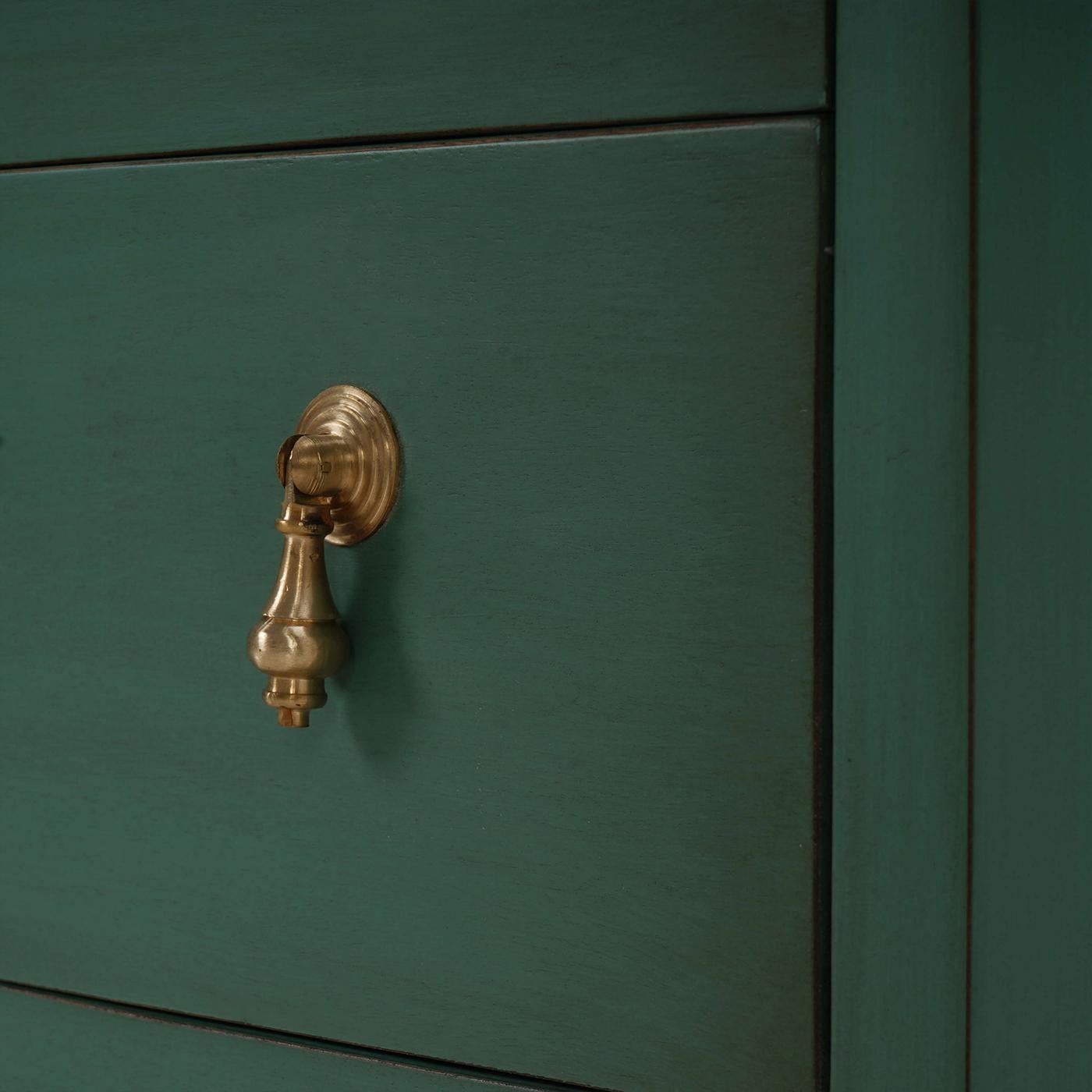 Contemporary Vintage Green Bedside Chest For Sale