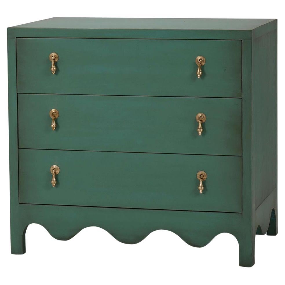 Vintage Green Bedside Chest For Sale