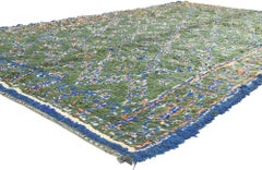 Vintage Green Beni MGuild Moroccan Rug, Biophilic Design Meets Tribal Allure