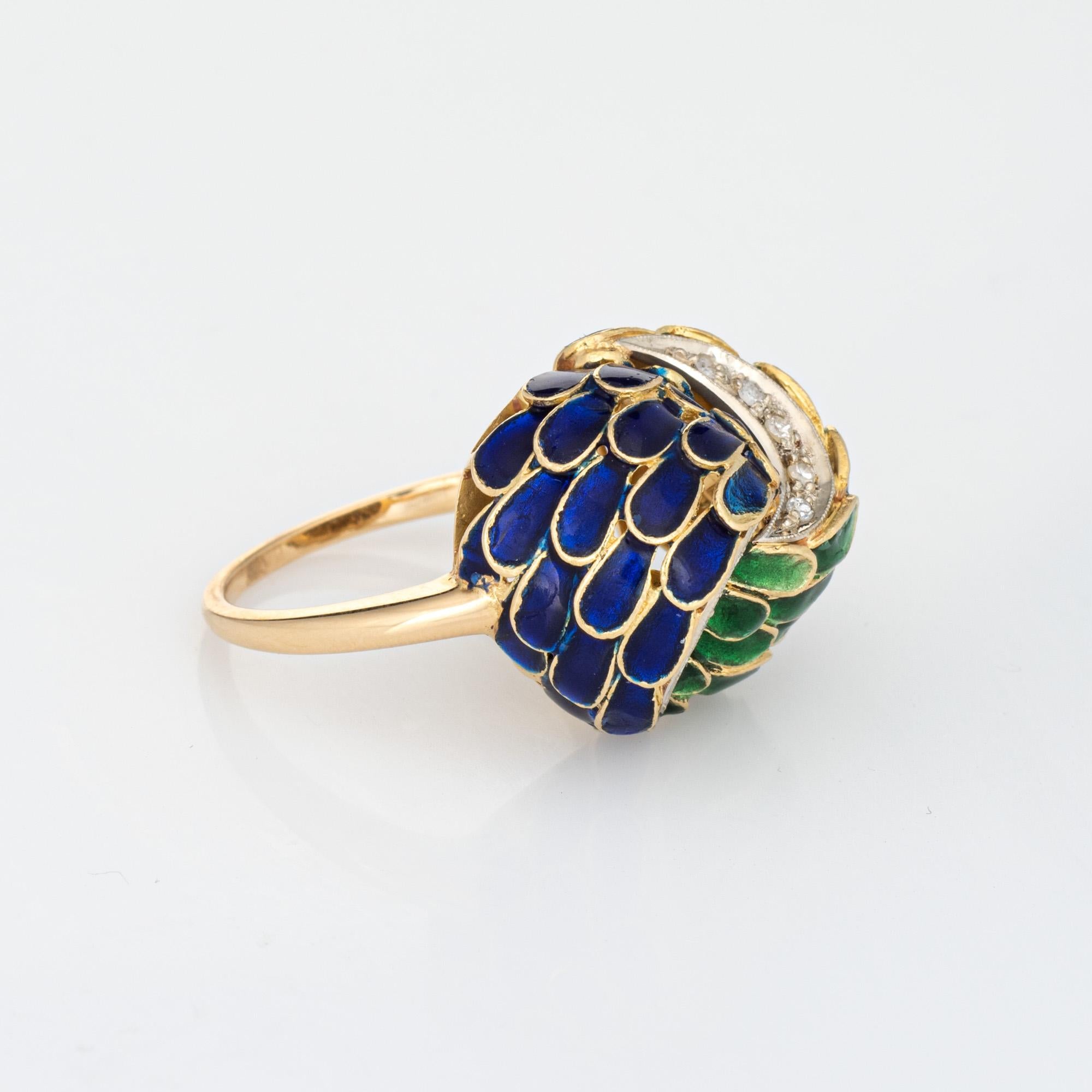 vintage enamel rings