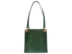 Vintage Green Celine Lizard Handbag