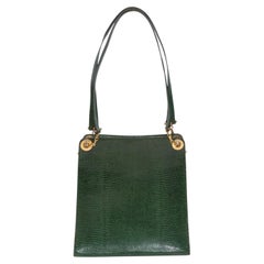 Vintage Green Celine Lizard Handbag