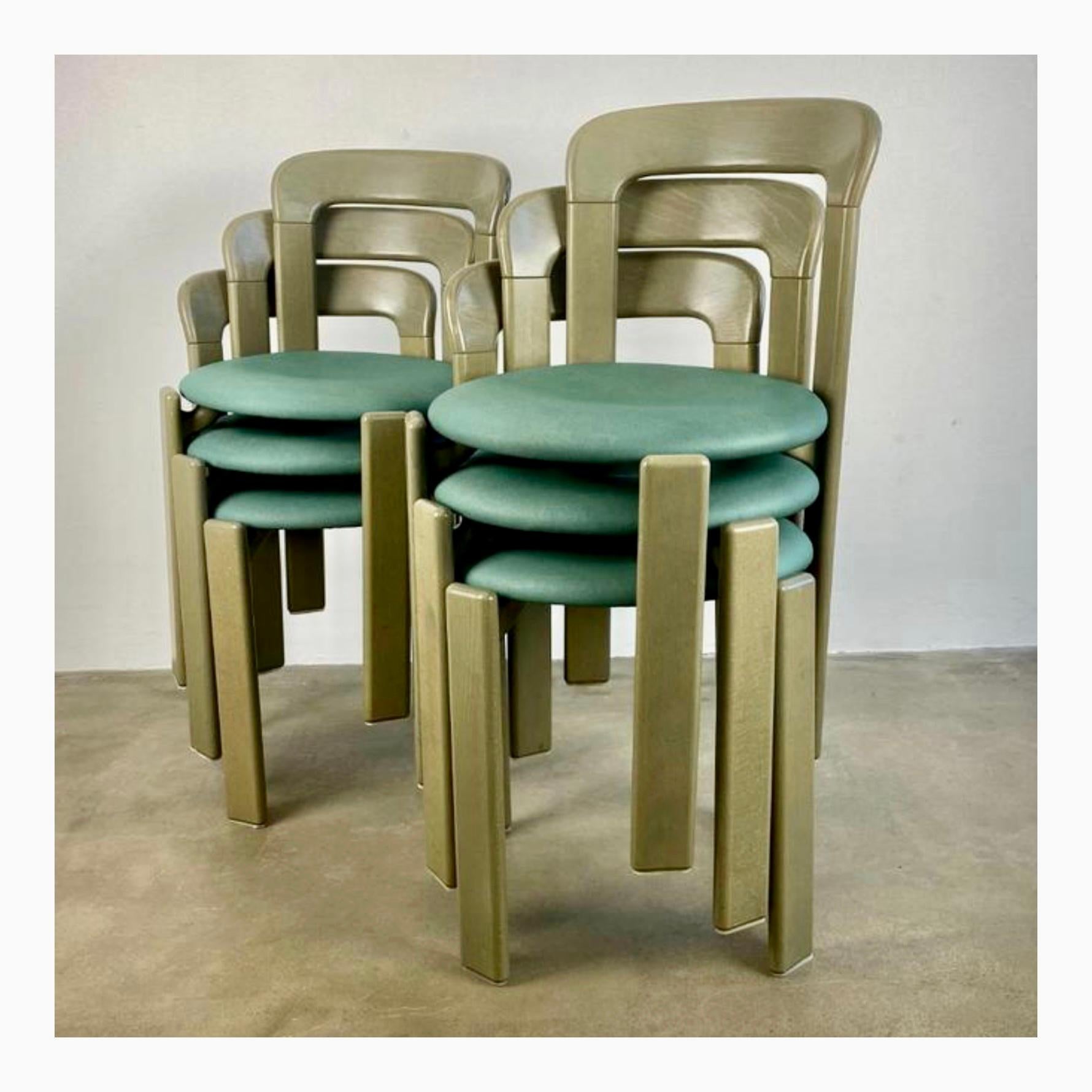 Late 20th Century Vintage Green Chair by Bruno Rey for Dietiker, Switzerland, 1970s