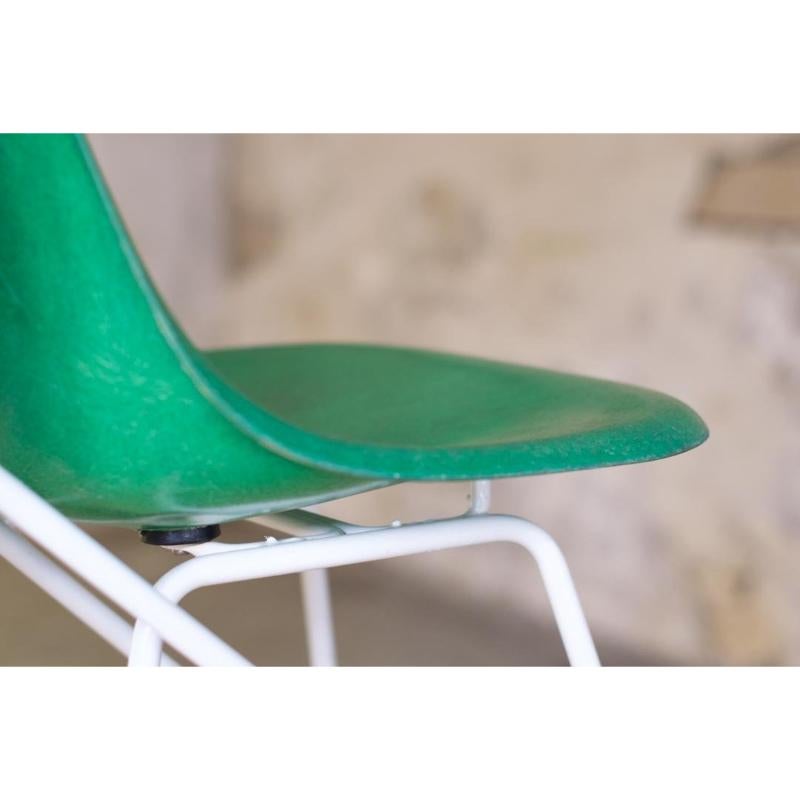 Sedie Vintage Green DSX -H Base di Charles & Ray Eames per Herman Miller, anni '60 in vendita 9
