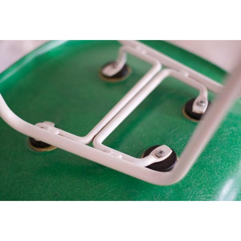 Mid-Century moderno Sedie Vintage Green DSX -H Base di Charles & Ray Eames per Herman Miller, anni '60 in vendita