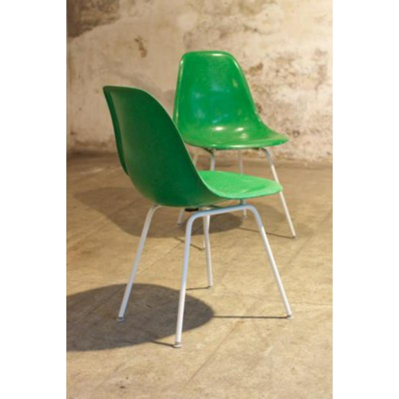 Americano Sedie Vintage Green DSX -H Base di Charles & Ray Eames per Herman Miller, anni '60 in vendita