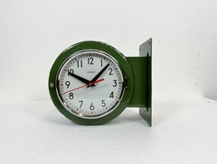 Vintage Green Citizen Double-Sided Navy Wall Clock, 1980s