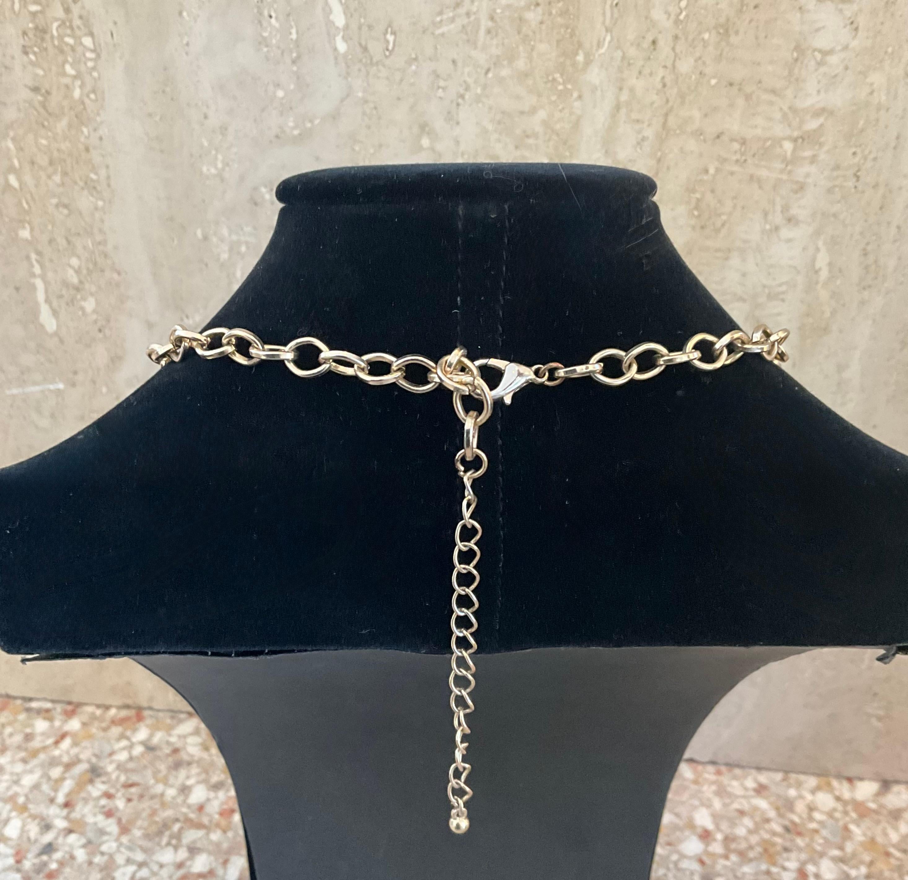 Collana con colletto verde vintage in vendita 1