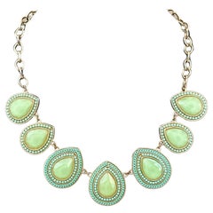 Vintage Green Collar Statement Necklace