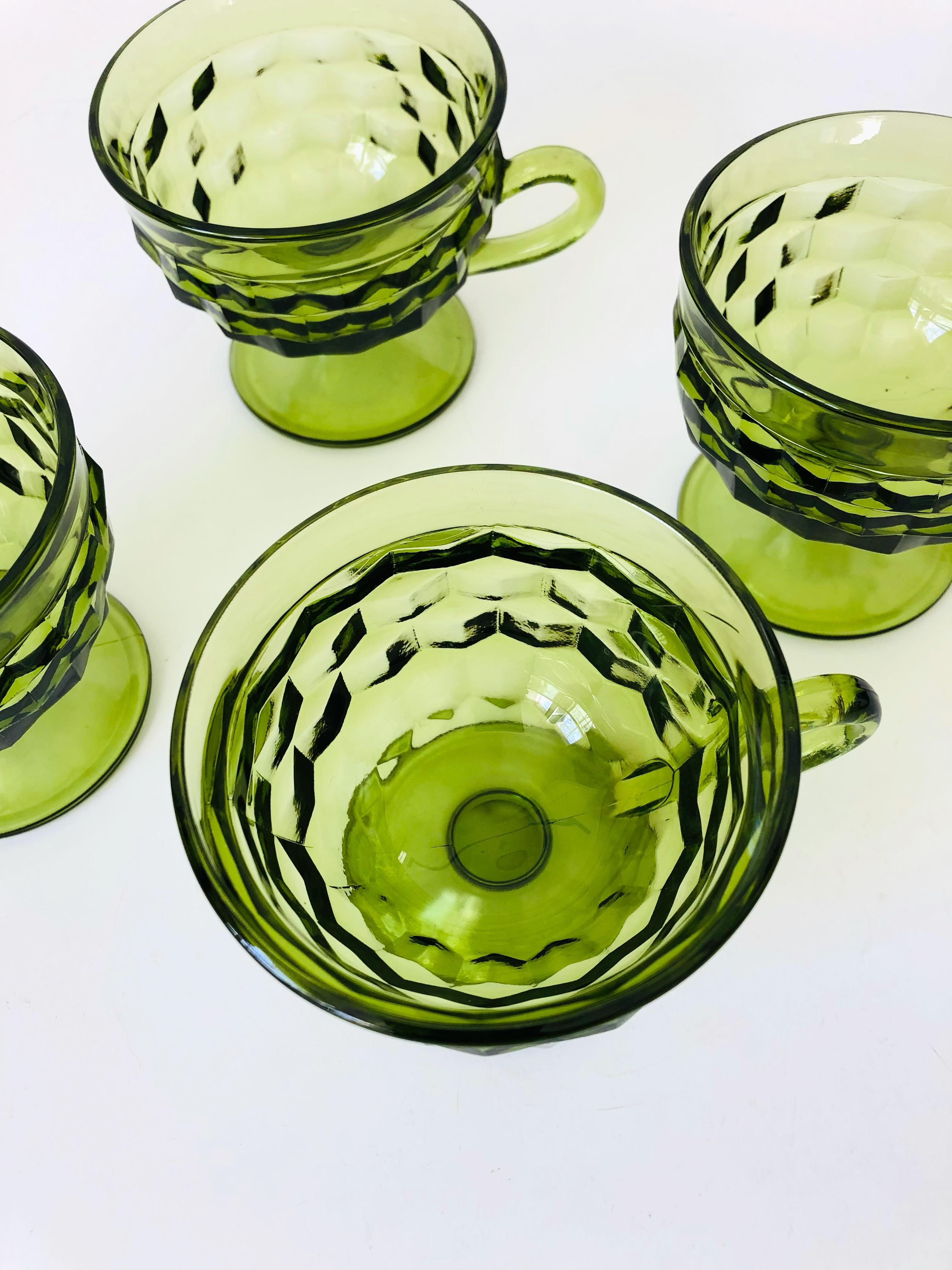 green glass vintage