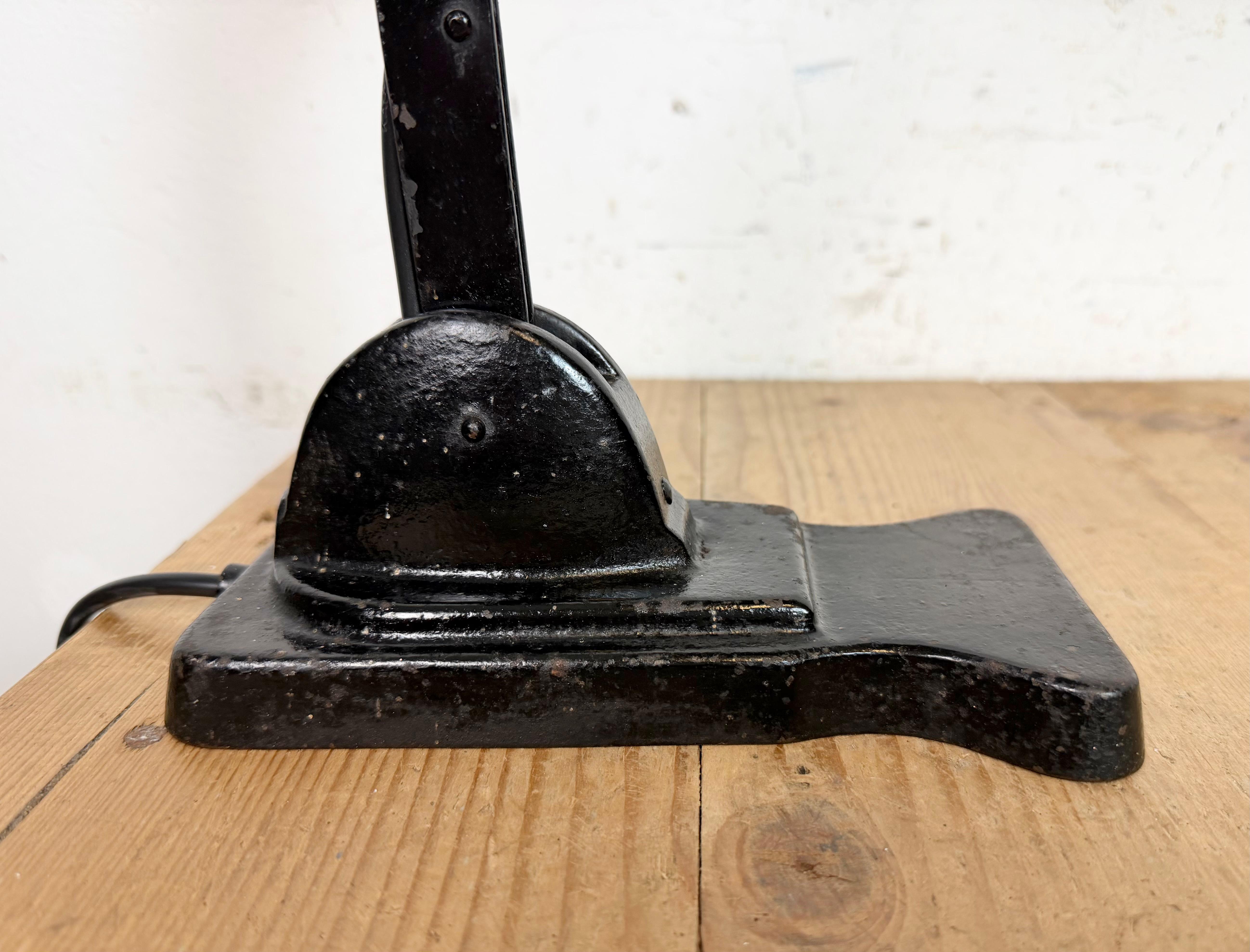 Vintage-Banklampe aus grüner Emaille, 1930er-Jahre im Angebot 3