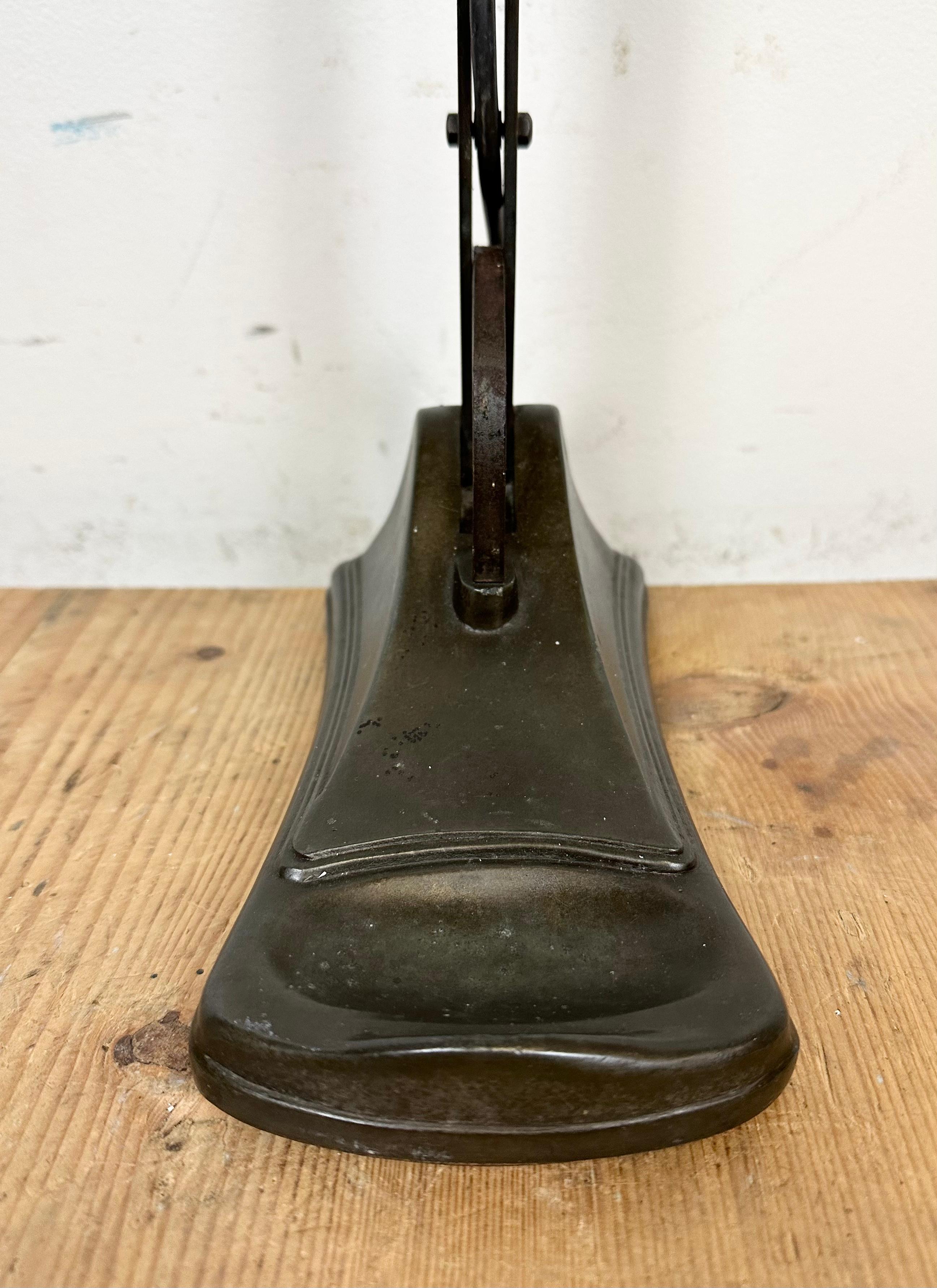 Vintage Green Enamel Bank Lamp from Horax, 1930s 8