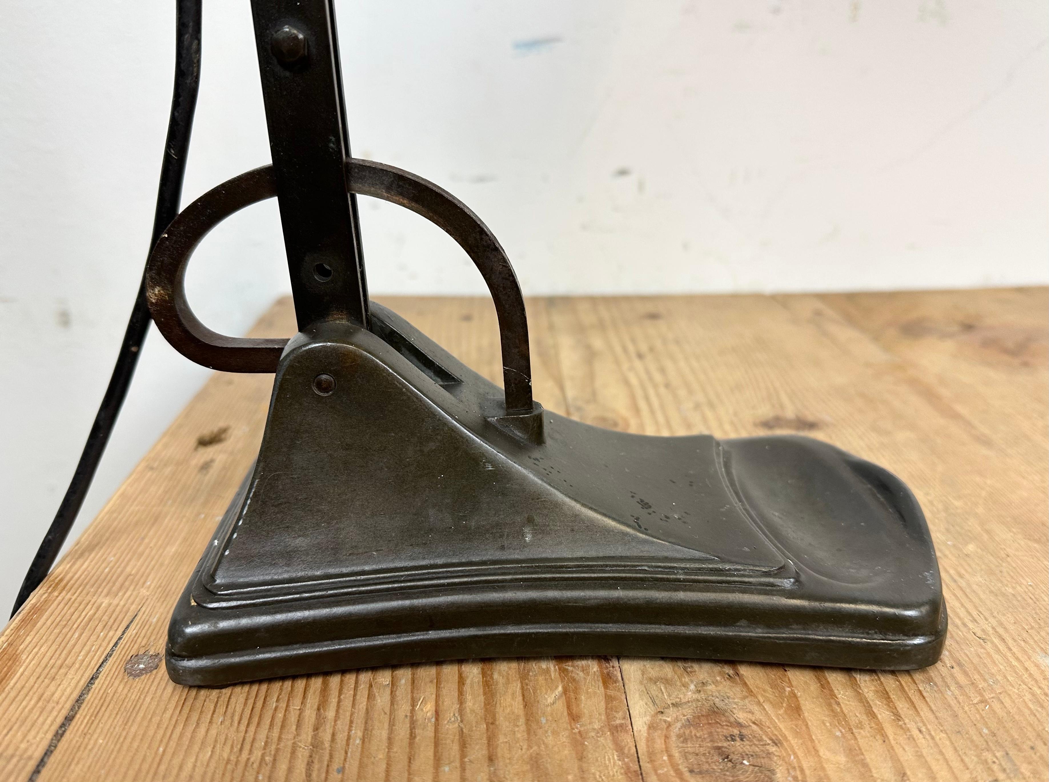 Vintage Green Enamel Bank Lamp from Horax, 1930s 1