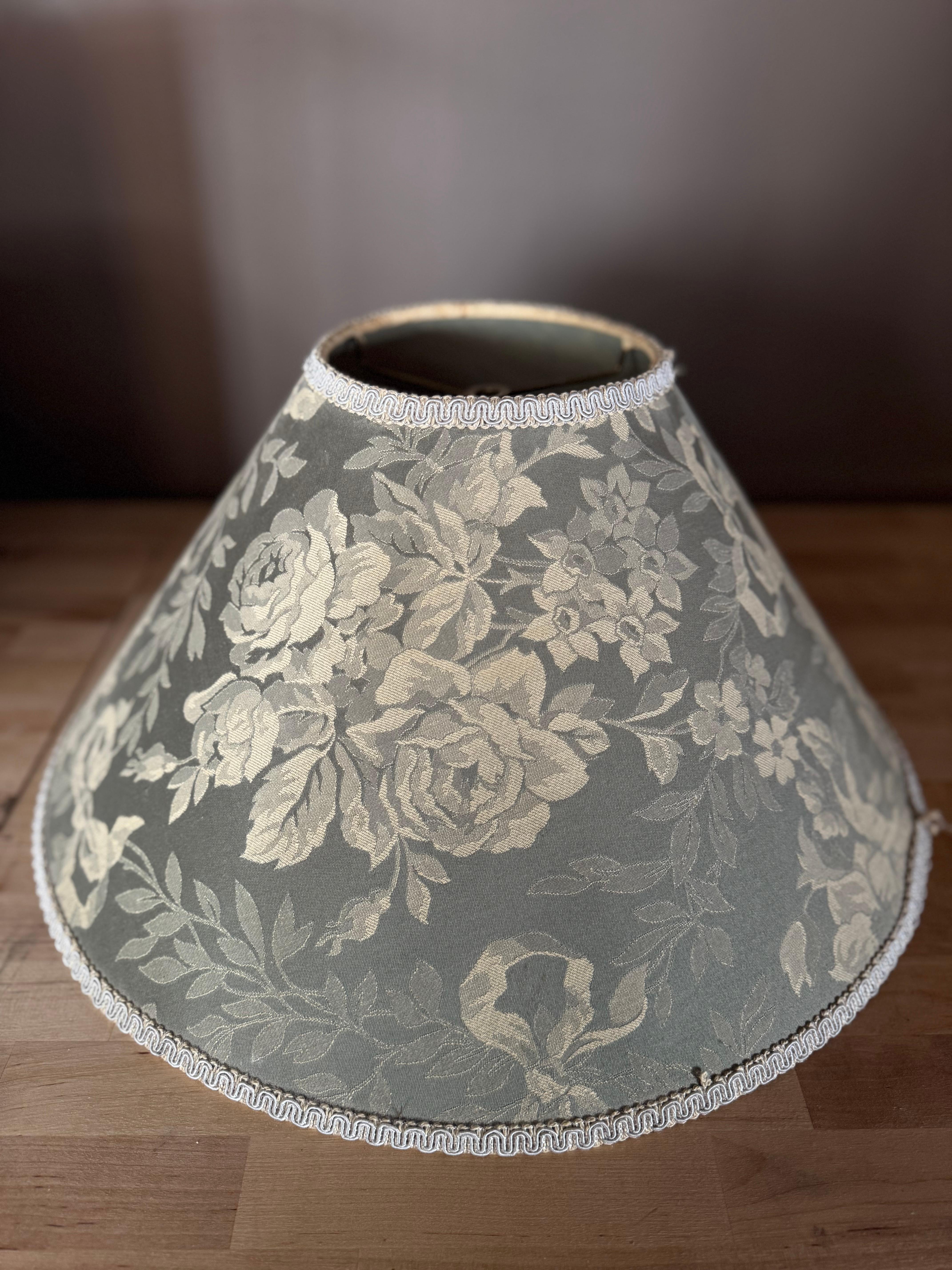 Mid-Century Modern Lampadaire floral vert vintage en vente