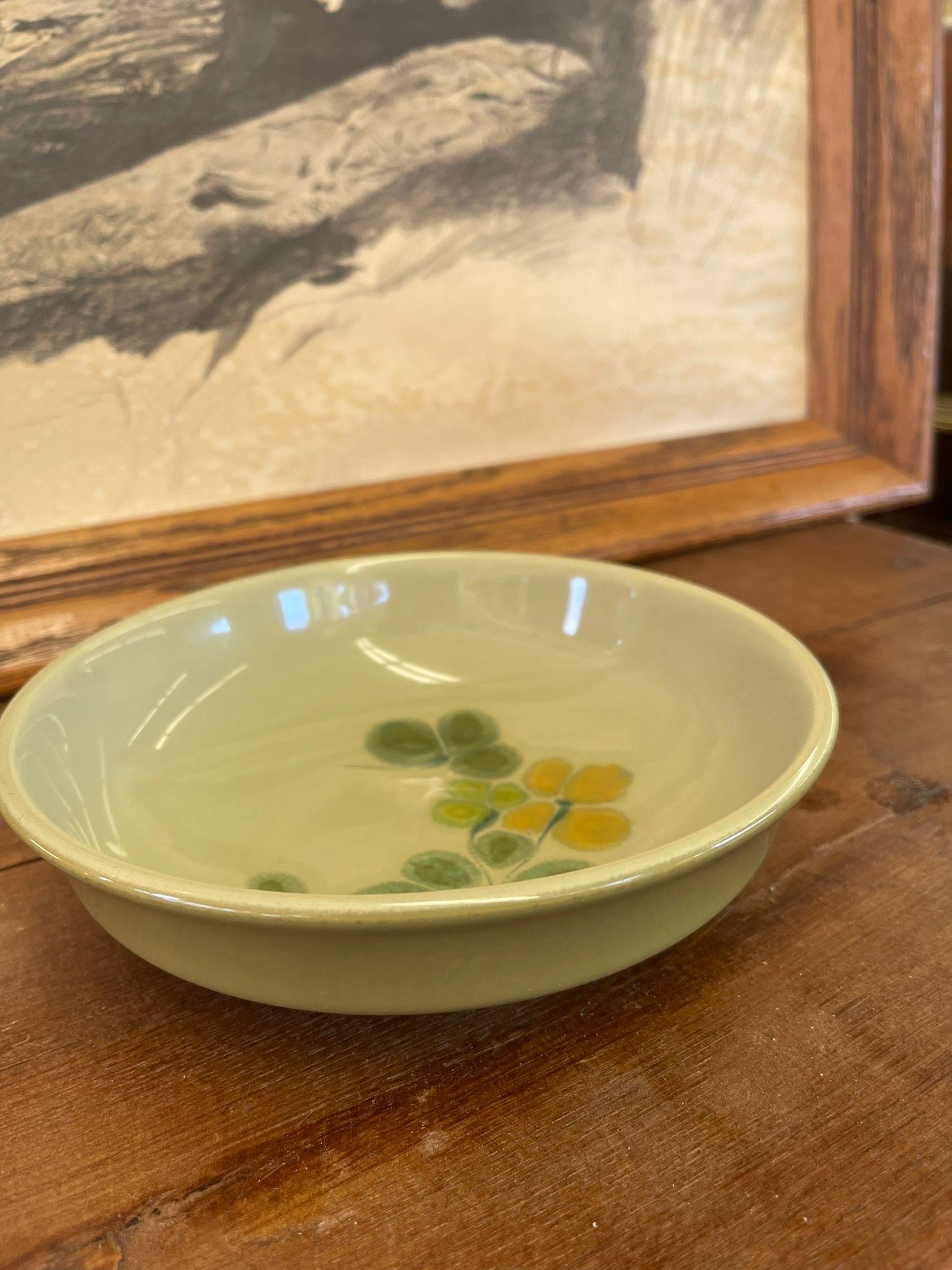 Vintage Green Franciscan Earthenware Bowl. For Sale 1