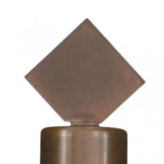 Vintage Green Glass and Gilt Metal Perfume Bottle