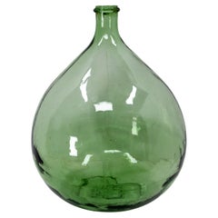 Antique Green Glass Bottle Demijohns Lady Jeanne or Carboy
