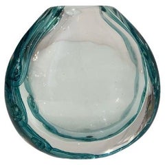 Ornement décoratif en verre vert vintage par Ales Valner, République tchèque
