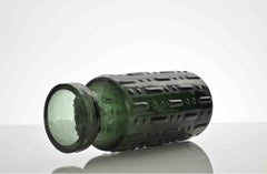 Vintage Green Glass Vase, italy, 1970s