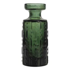 Vase en verre vert vintage, Italie, 1970