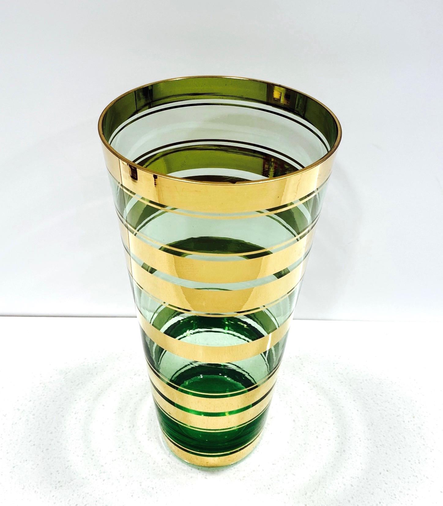 czech glass vase vintage
