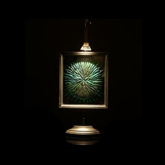 Vintage Green Globe with Lamp Elytres