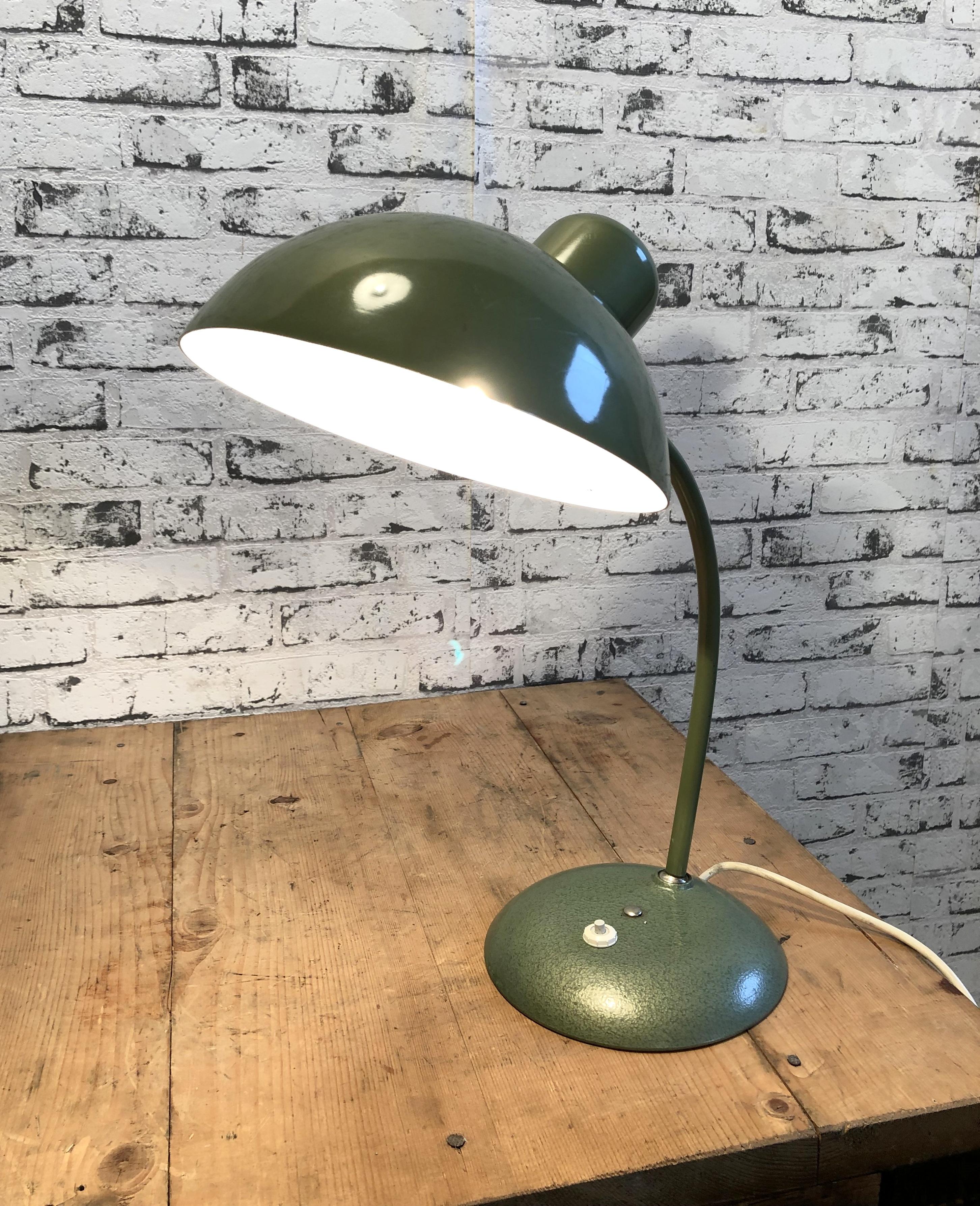 Vintage Green Industrial Desk Lamp, 1950s 1