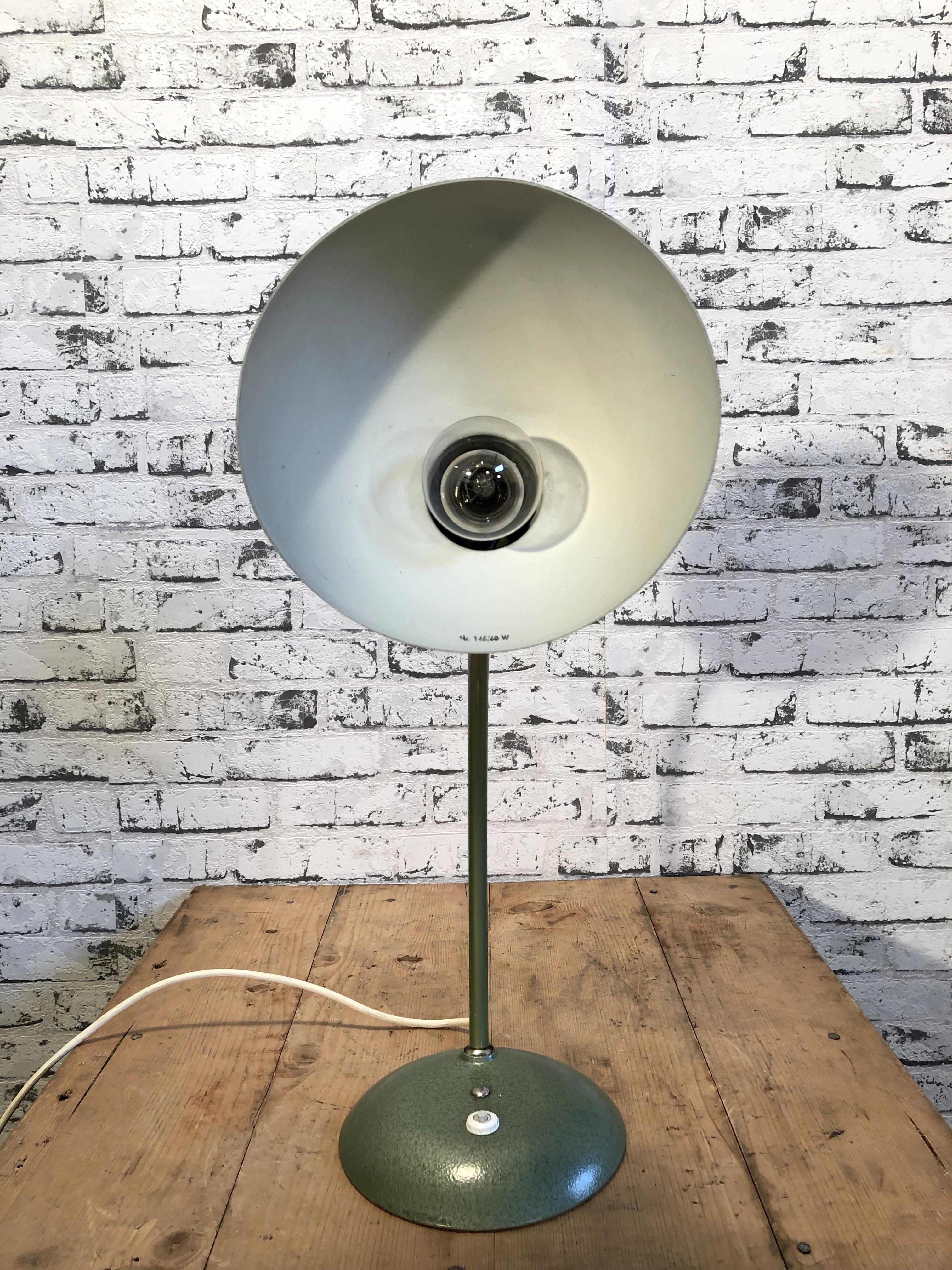 European Vintage Green Industrial Desk Lamp, 1950s