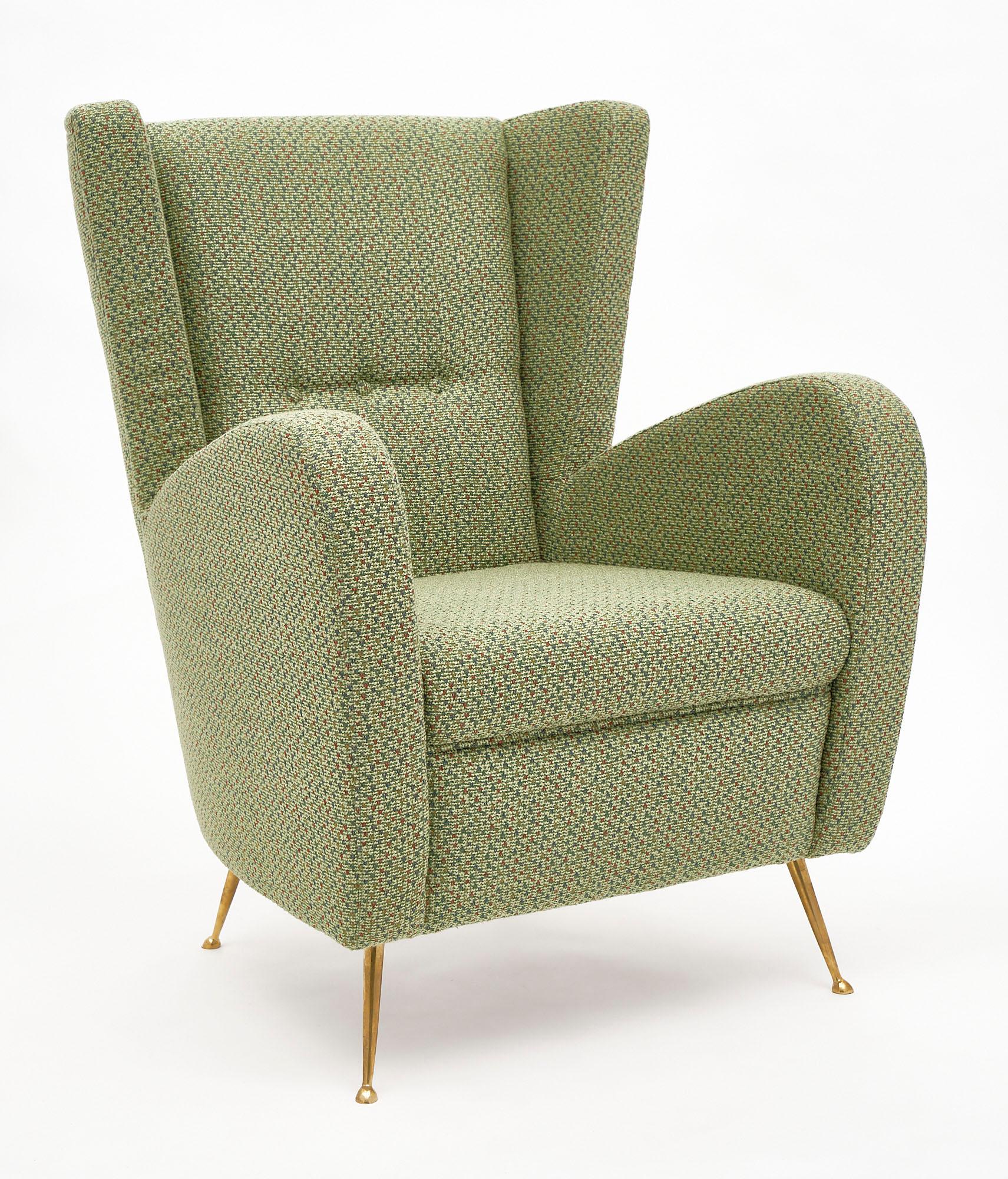 Mid-Century Modern Vintage Green Italian Armchairs by Poltrona Frau