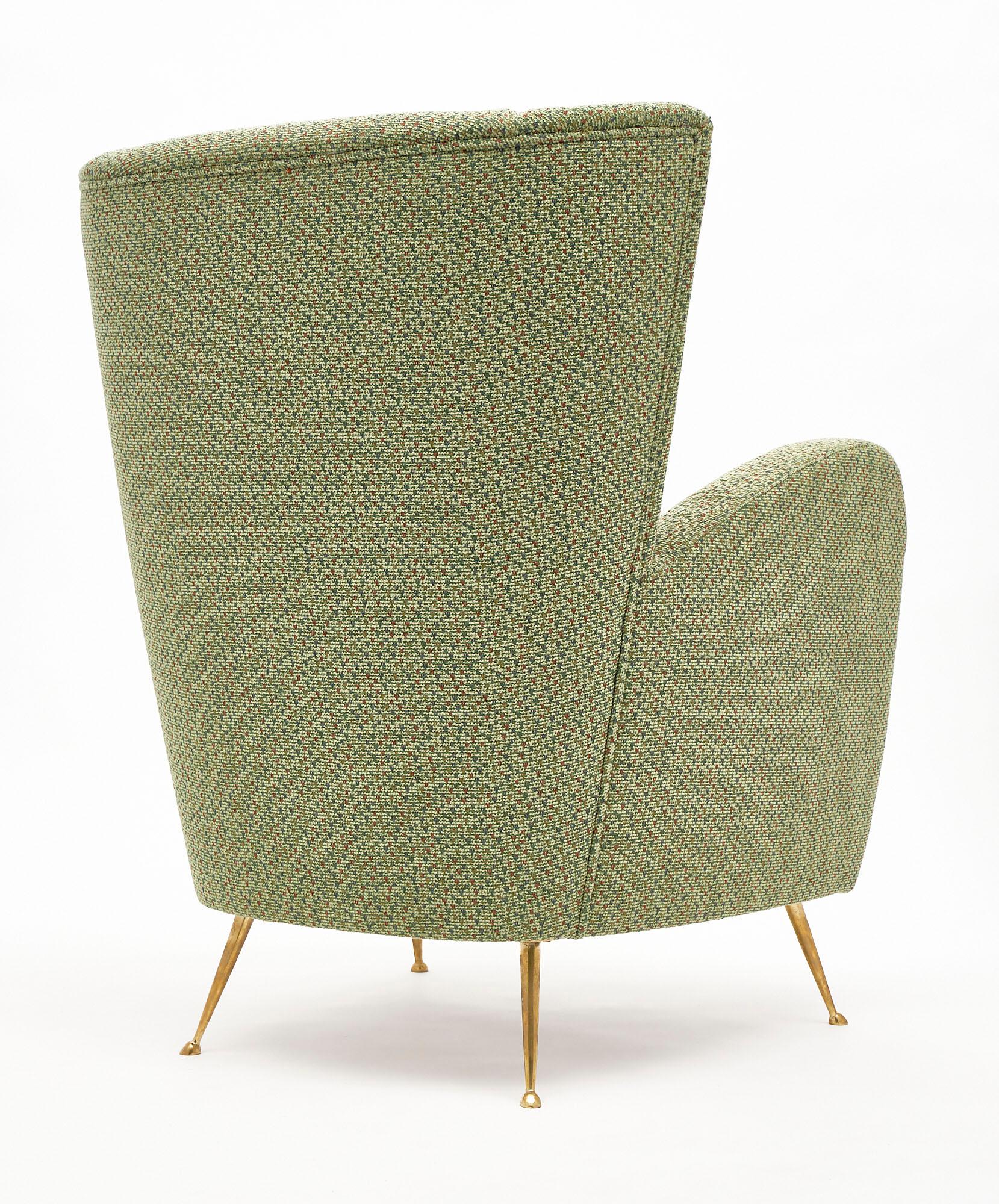 Vintage Green Italian Armchairs by Poltrona Frau 3