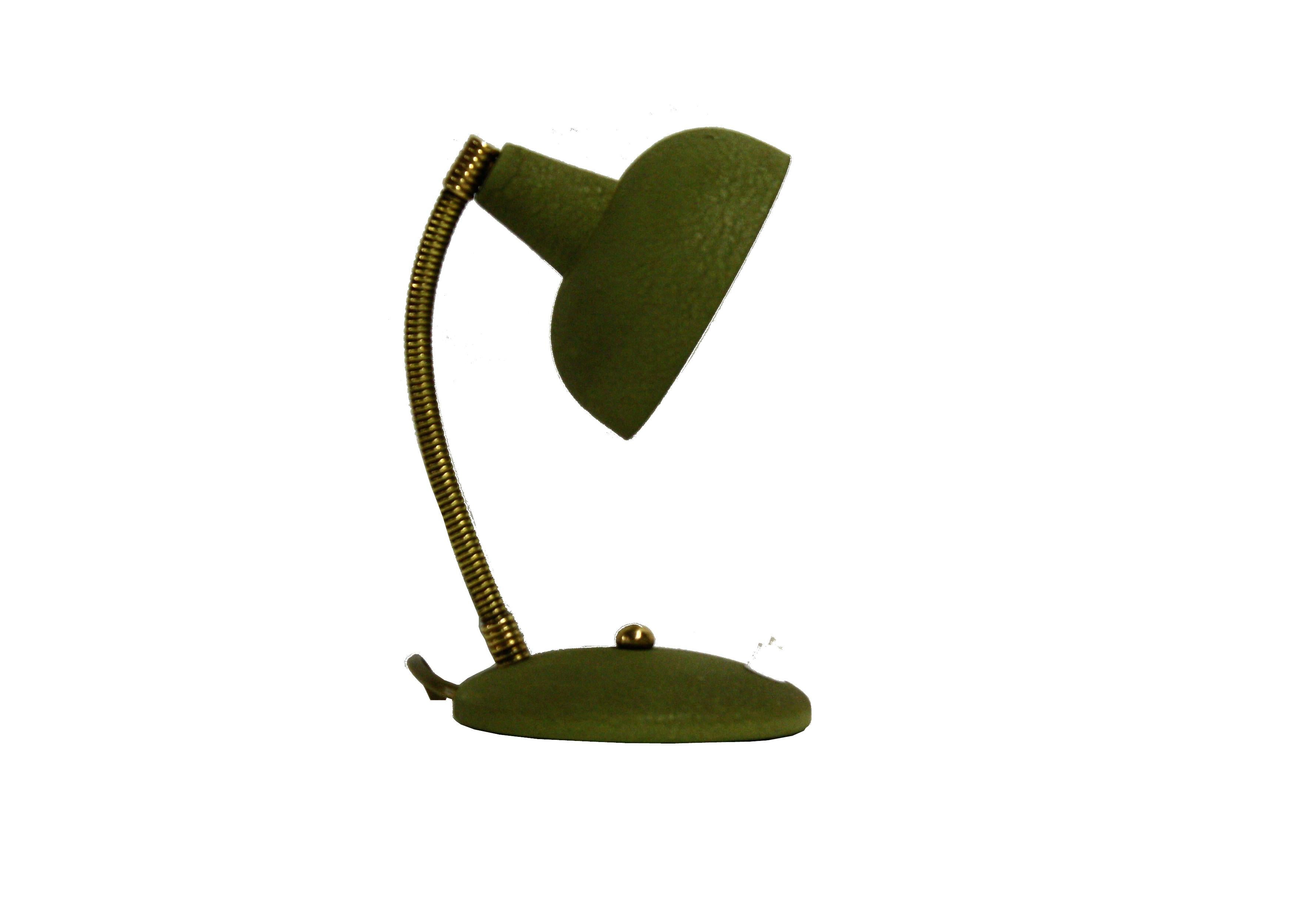 green vintage lamp