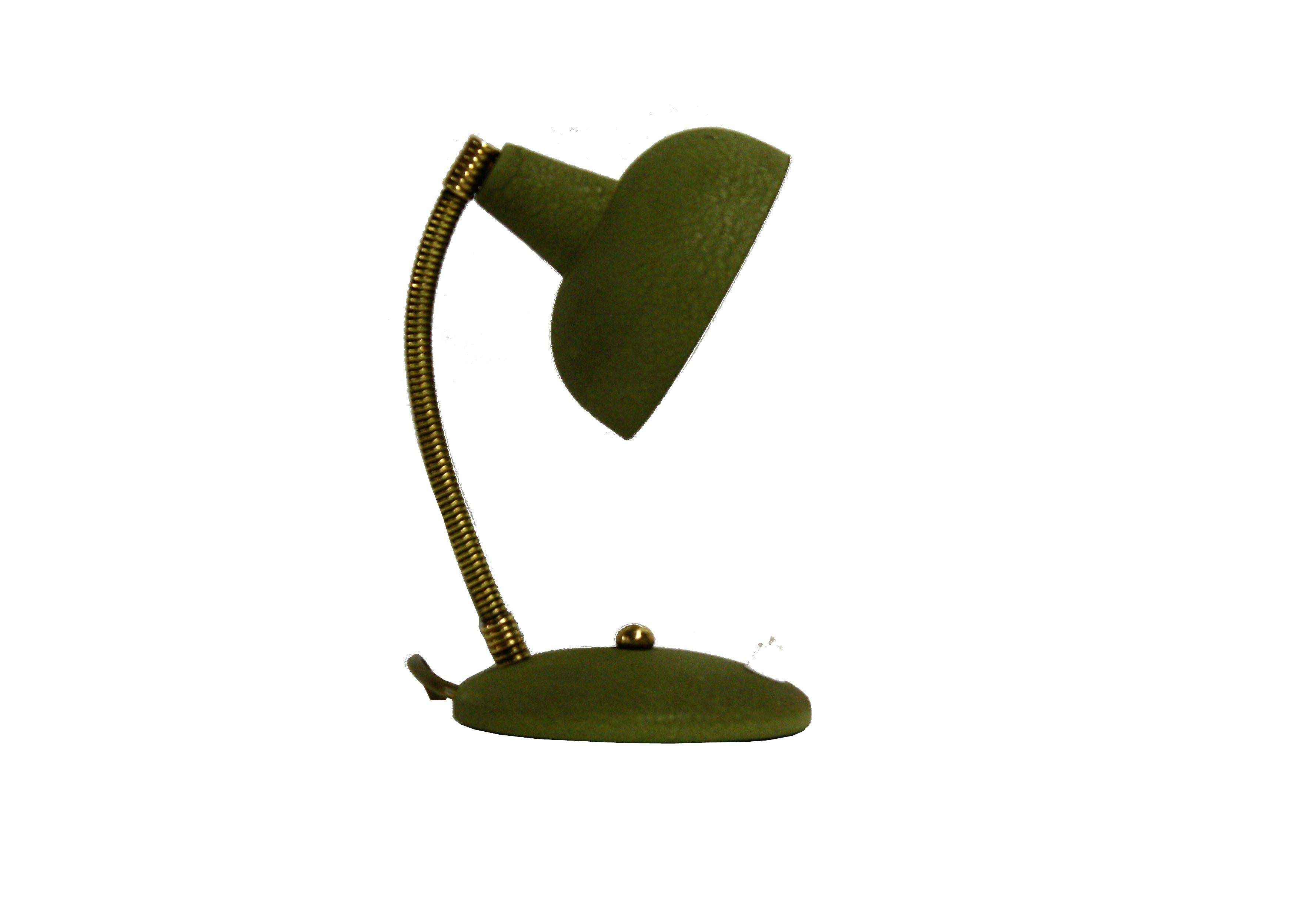 Mid-Century Modern Vintage Green Italian Desk Lamp, 1950s