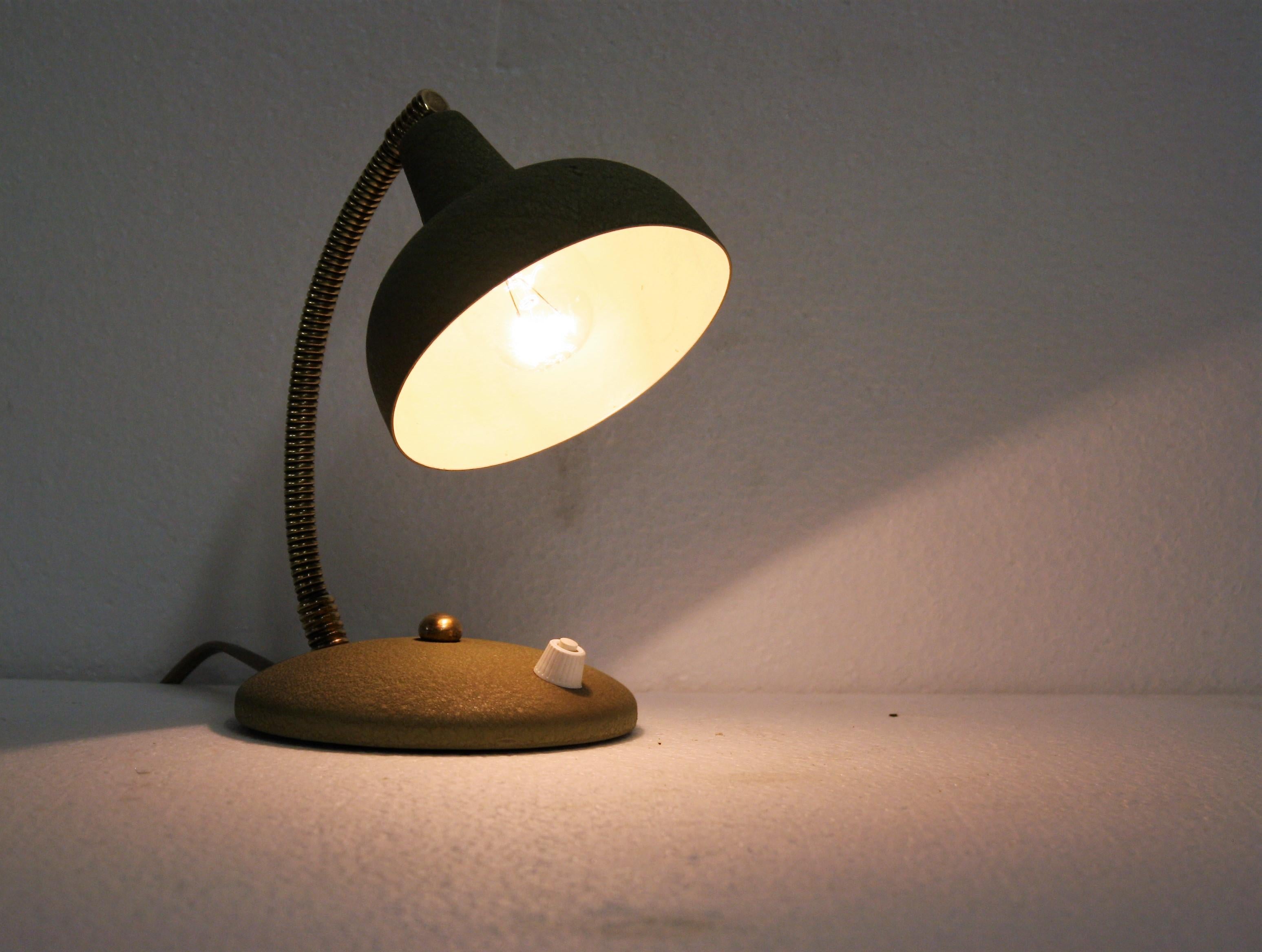 Mid-20th Century Vintage Green Italian Desk Lamp, 1950s