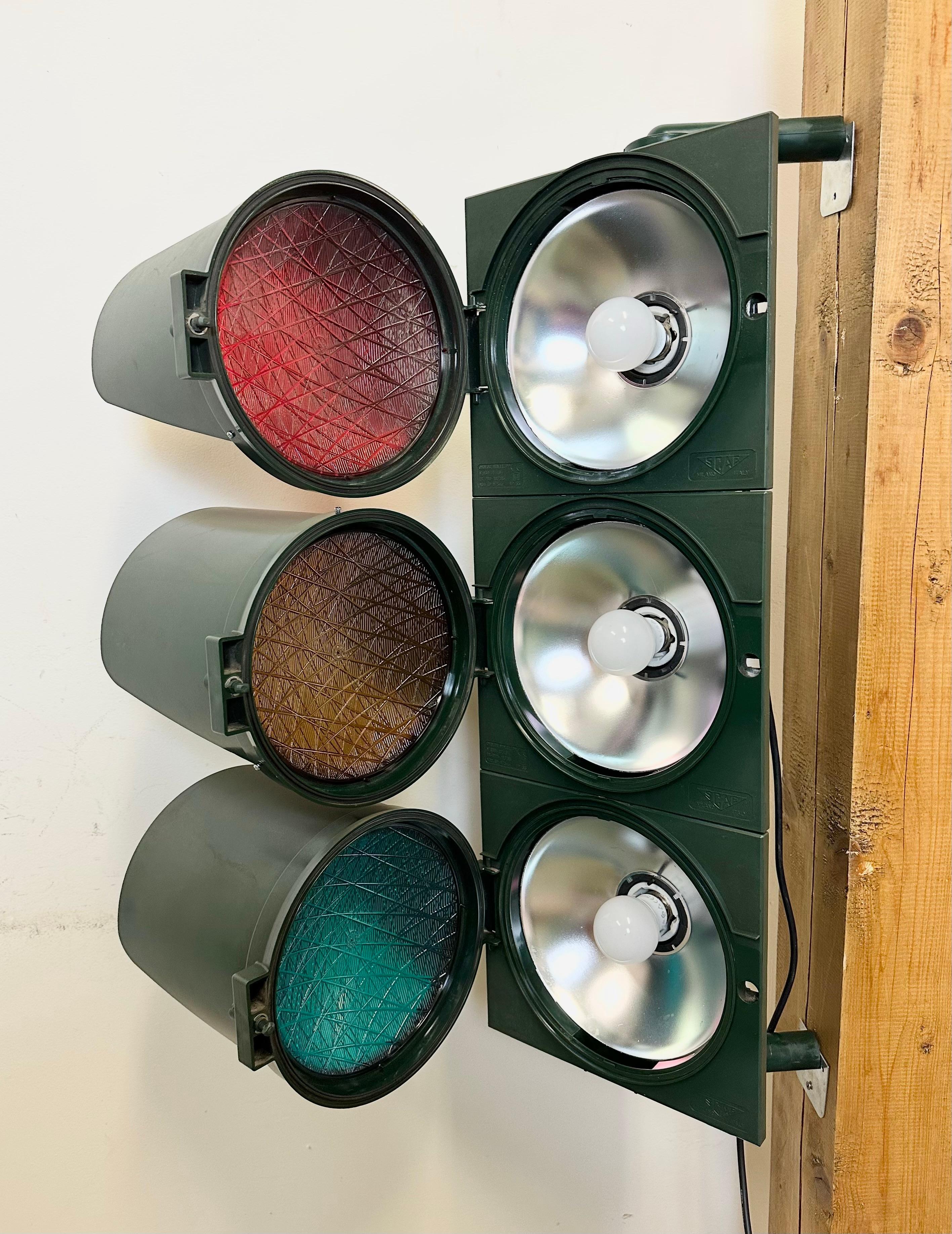 Vintage Green Italian Traffic Lights, 1980s For Sale 6