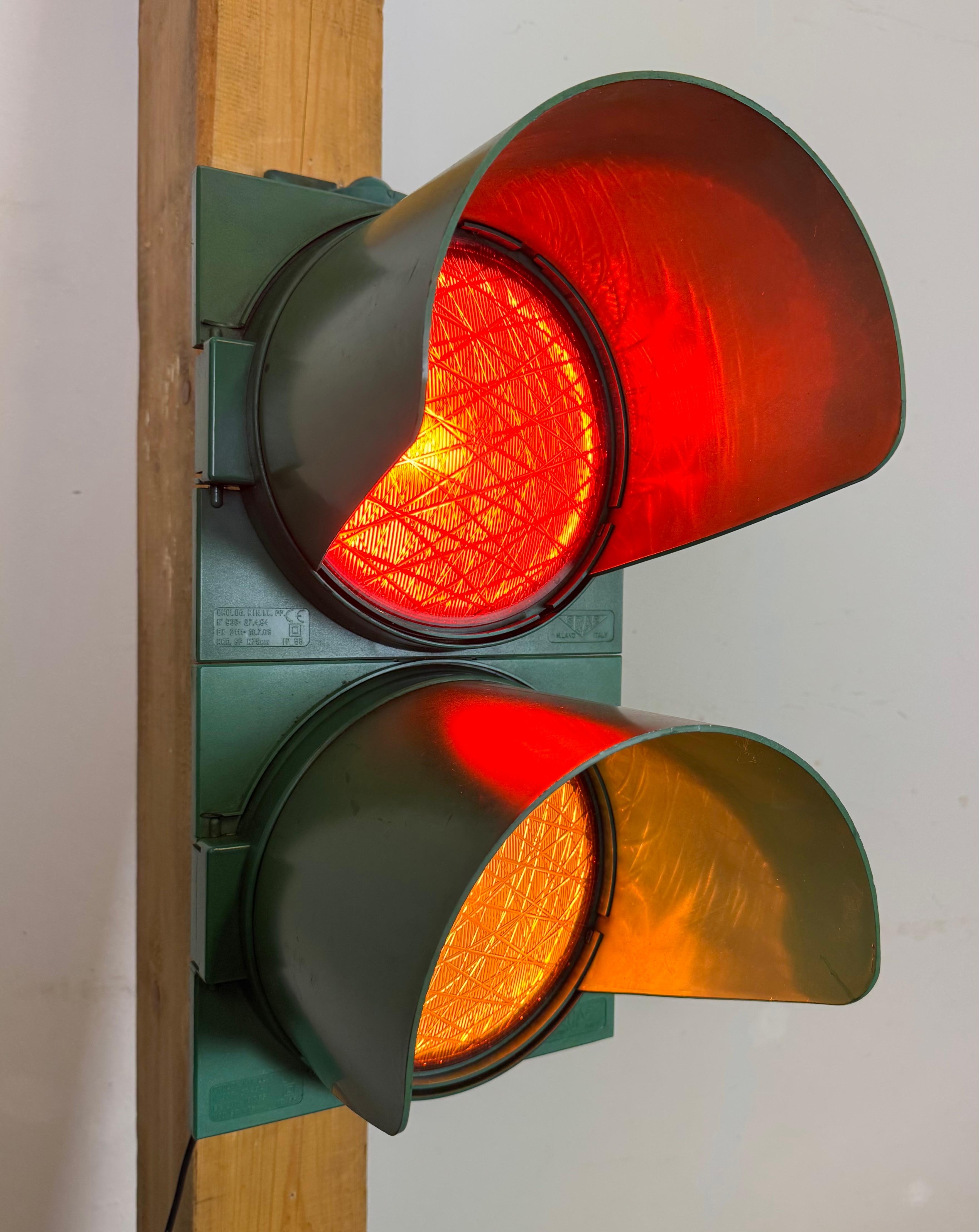 Vintage Green Italian Traffic Lights, 1980s For Sale 6