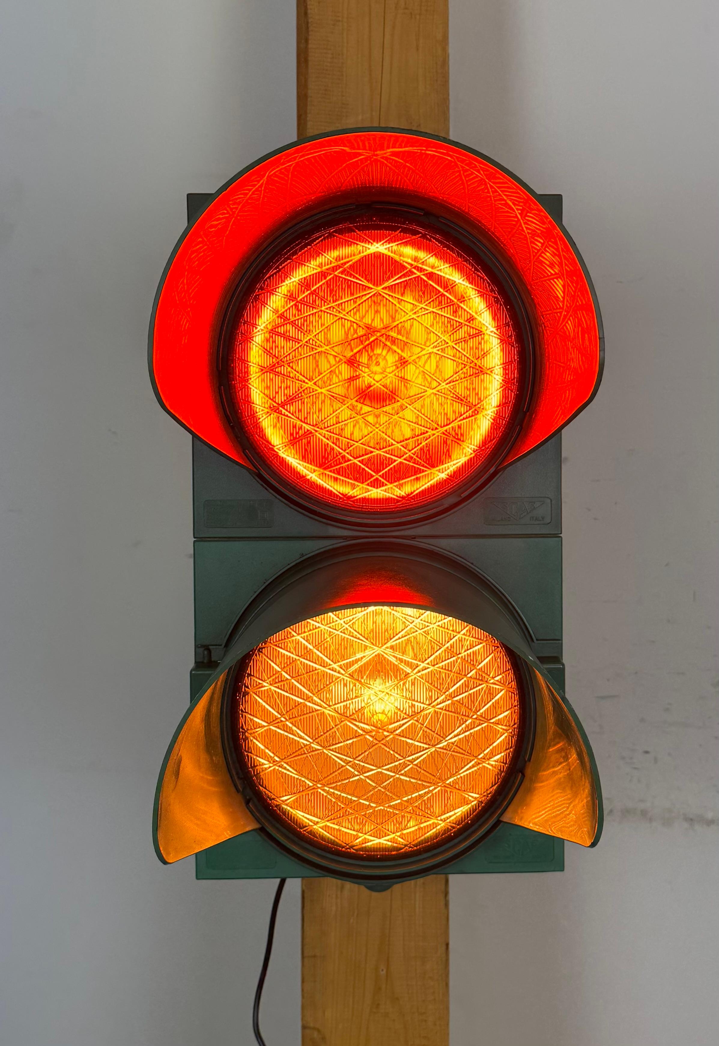 Vintage Green Italian Traffic Lights, 1980s For Sale 7