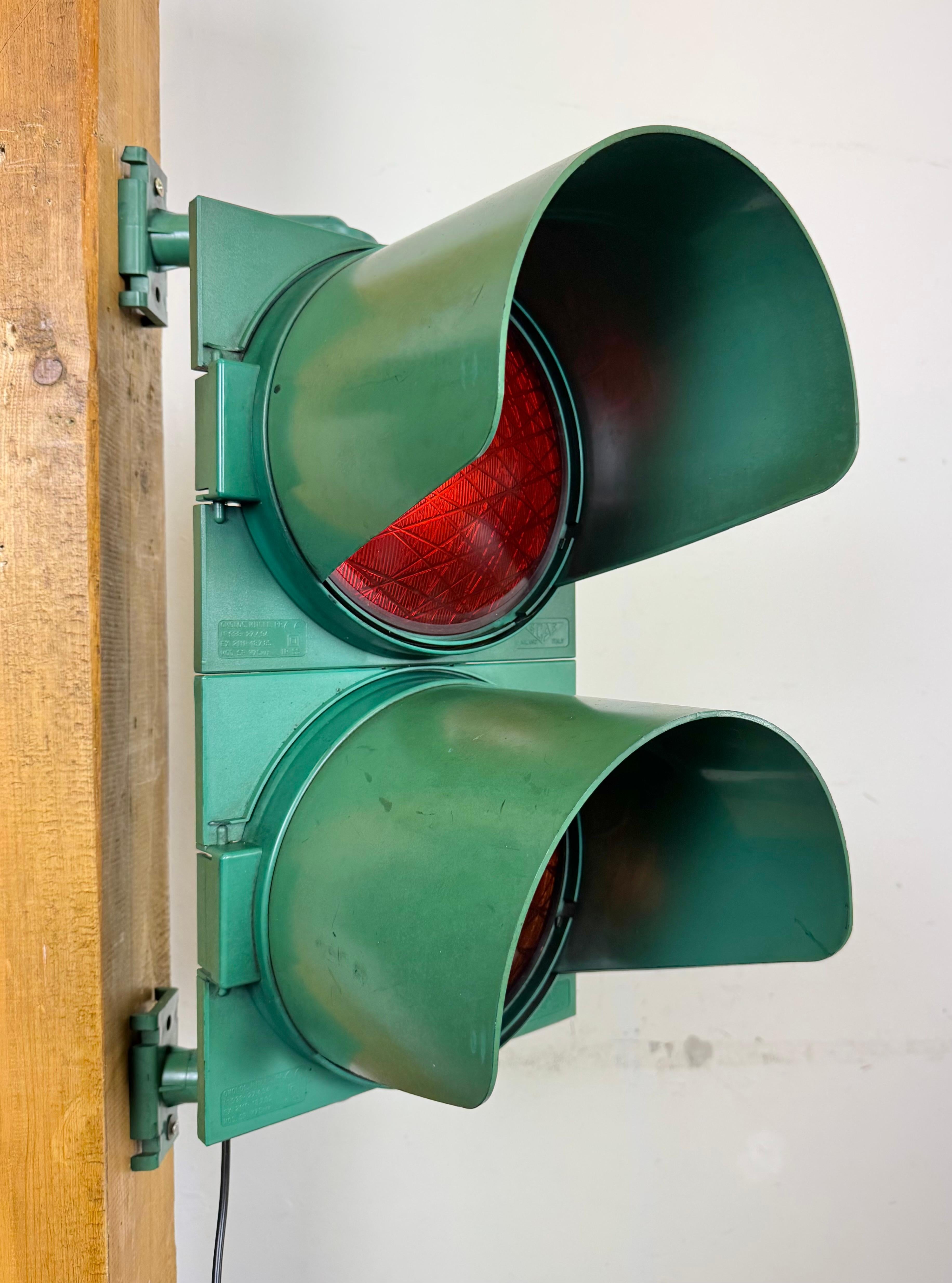 Vintage Green Italian Traffic Lights, 1980s For Sale 8